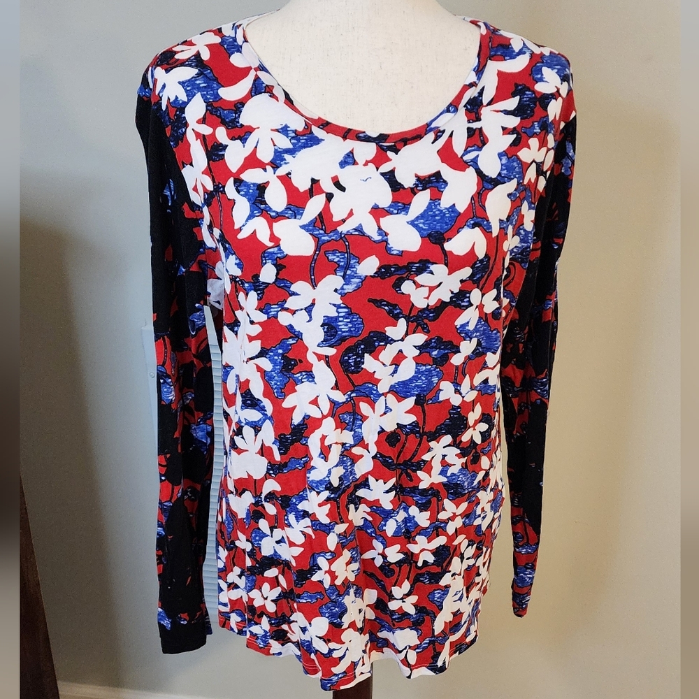 Peter Pilotto for Target Mixed Print Long Sleeve Top Size XL